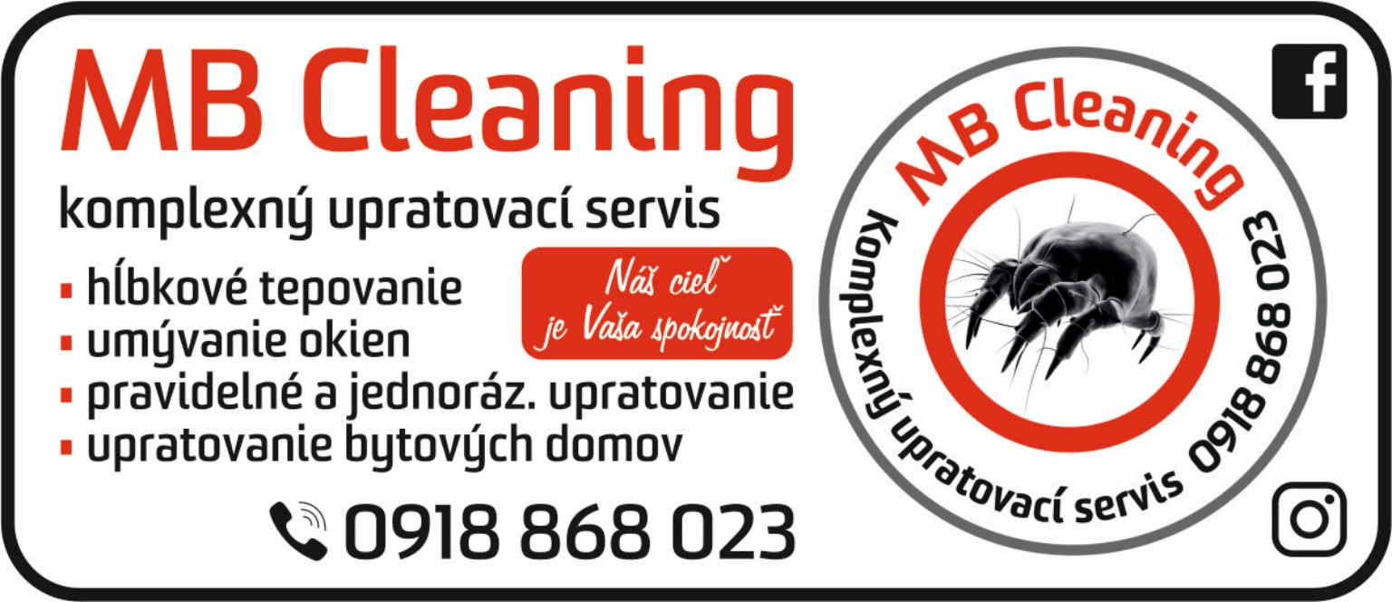 MB CLEANING – komplexný upratovací servis, prehľad služieb a telefón 0918 868 023